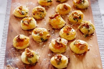 Apricot and stilton canapés